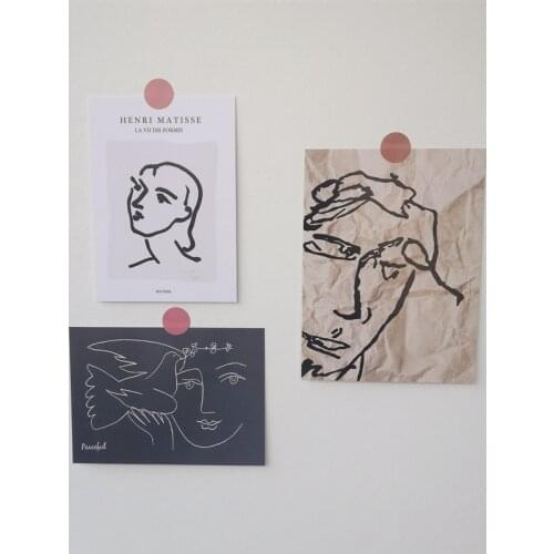 3 sheet Retro Art Painting Decoration Card Photographic Props Collocation Postcard Small Poster Greeting Cards Room Wall Sticker