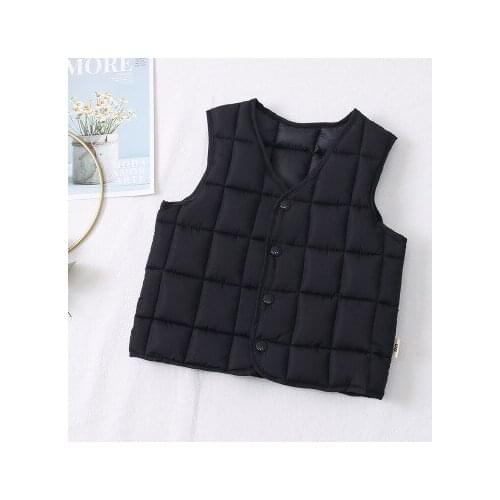 V-neck Children Winter Vests Kids Down Cotton Thick Warm Jackets Baby Girls Boys Vests Childrens Winter Clothing Casual Coats