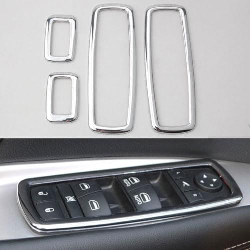 For 2012-2014 Dodge Journey Chrome Window Lift Switch Button Panel Frame Trim Car Styling