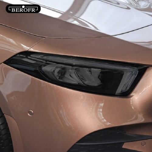 For Mercedes Benz A Class W176 W177 A45 A35 AMG 180 Car Headlight Tint Black Protective Film Transparent TPU Sticker Accessories