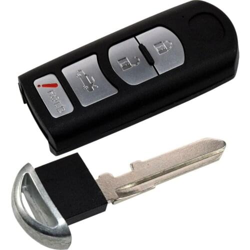 Remote Car Key Case Shell For Mazda 4-button Smart Key Shell With Key Replacement Keyless Blank Cover Shell for Mazda