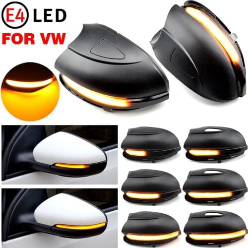 2 pieces For VW Golf MK6 GTI 6 R line Touran Dynamic Blinker Side Mirror indicator For Volkswagen VI R20 LED Turn Signal Light