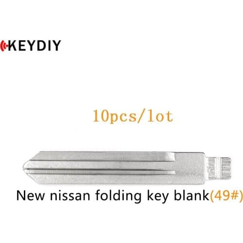 KEYDIY 10 pcs/lot Metal Blank Uncut Flip KD/VVDI/JMD Remote NSN14 Key Blade Type #49 for New Nissan Folding Blade