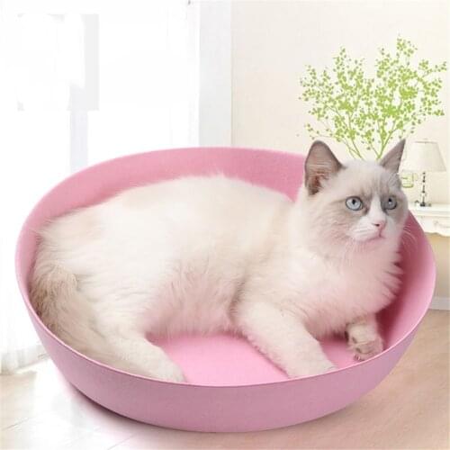 Creative Felt Cloth Cat Bed House Dog Sleeping Mat Cushion Puppy Nest Universal Portable Cushion Basket Bags Pet Supplies