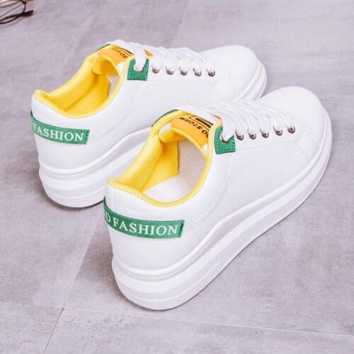 Latest Spring Autumn White Shoes Women Platform Shoes Woman Fashion Sneakers High Quality PU Casual Shoes Ladies Shoes Loafers
