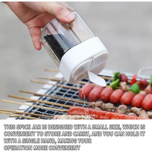 Kitchen Pepper Shaker 4 Grid Picnic Seasoning Bottle Plastic Portable Barbecue Spice Jar Kitchen Organizer and Storage Container