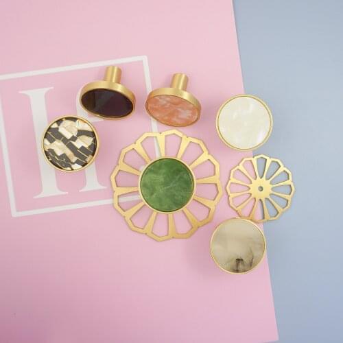 Marblee Brass Cabinet Pulls Handles Kitchen Cupboard Knob Dresser Drawer Pull Luxury Handle Furniture Hardware Wardrobe Knobs