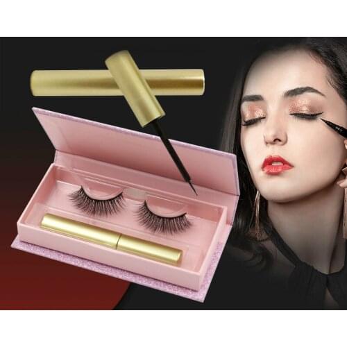 Magnetic Eyelashes and Eyeliner Set Magnetic False Eyelashes Magnet Eyelashes Three-dimensional Glue Free Beauty Make Up Tool