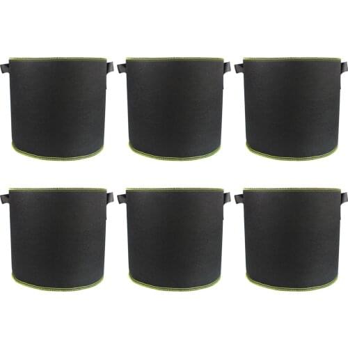 Tree Planting Bag Vegetable Pot Growing Bags Garden Planting Bag Non-woven Fabric Tree Planting Bag Handles 6pcs Plant Grow Bags