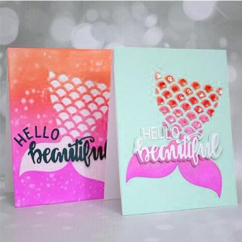 Mermaid Tail Metal Cutting Die for Craft Dies Stencils Templates Scrapbooking Embossing Knife Mould Punch Making Cards Dies