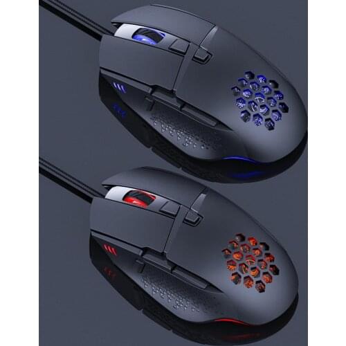 Gaming ABS Mouse 7200 DPI Programmable 8 Buttons 7200dpi USB With Fire Button Four-way Wheel Optical Mouse Office E-sport Game