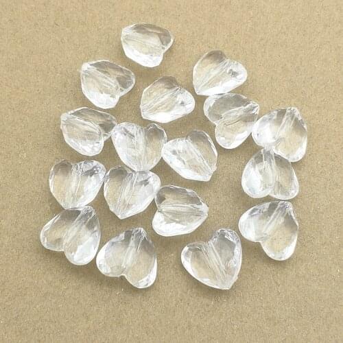 New Arrival! 17x18mm 260pcs Clear Acrylic Heart Beads for Handmade Necklace Earring DIY Parts,Jewelry Findings & Components