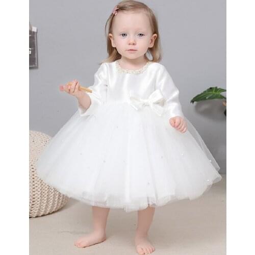 Teenager Girls Dress Ball Gown Pearl Kids Dresses For Girl Clothes Birthday Wedding Party Baby Princess Tutu Christening Baptism