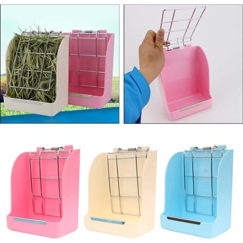 Small Animal Hanging Hay Rack Holder Food Dispenser Rabbits Feeding Feeder Stand Chinchilla Herbivore Guinea Pig Hamsters