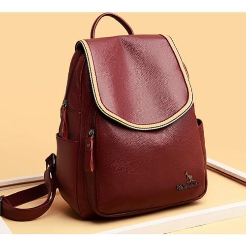 Women Backpack high quality Luxury Leather Fashion school Backpacks Female Feminine Casual Large Capacity Vintage Shoulder Bags