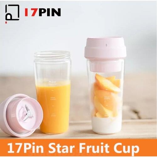 17PIN Fruit Juicer Portable Cup DIY Mini Juicer 400ml Fruit Cup Magnetic Charging Of Quick Juice suitable
