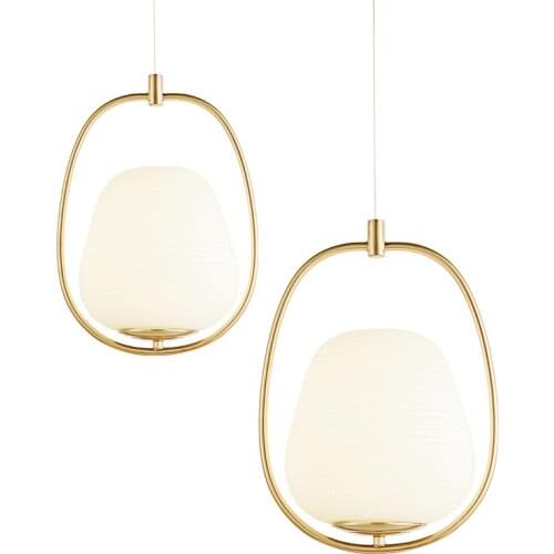 Modern Glass Golden Pendant Lights LED Dinning Room Bar Hanging Lights Home Decor Bedroom Living Room Pendant Kitchen Lighting