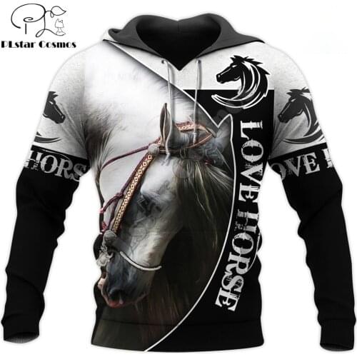 Love Beautiful Horse 3D All Over Printed Autumn Men Hoodies Unisex Casual Pullover Zip Hoodie Streetwear sudadera hombre DW0555
