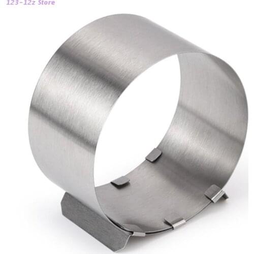 Retractable Silver Round Shape Cake Cutter Stainless Steel Adjustable Cake Foam Cream Ring Baking Mold Circle Mould Bakeware