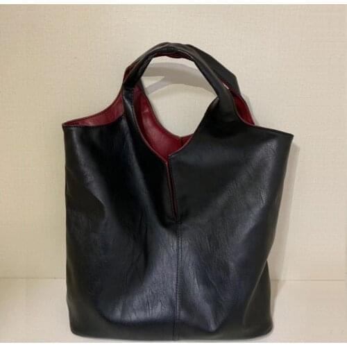 Womens Vintage Genuine Leather Tote Hobo Shoulder Bag Handbag Large A4 College School Work Business Bags