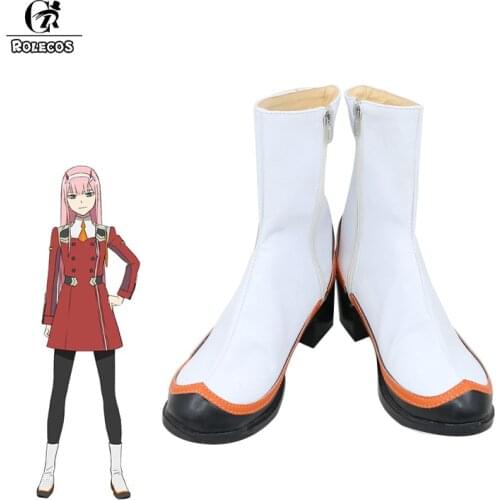 ROLECOS DARLING in the FRANXX Cosplay Shoes 02 Cosplay Boots Zero Two Women Cos Shoes