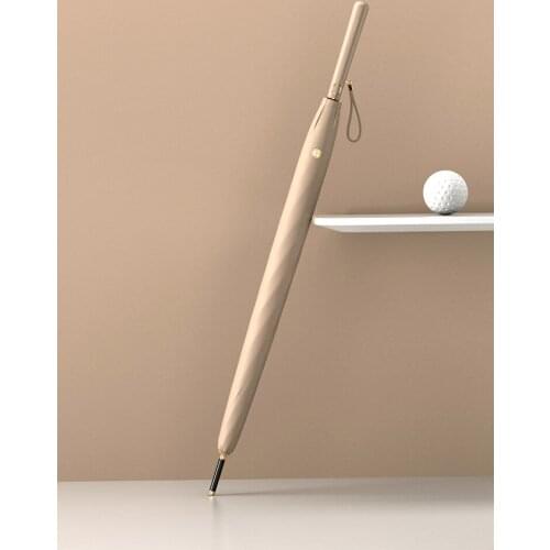 Super temperament pure color simple automatic long-handle umbrella female rain and sun dual-use sunscree