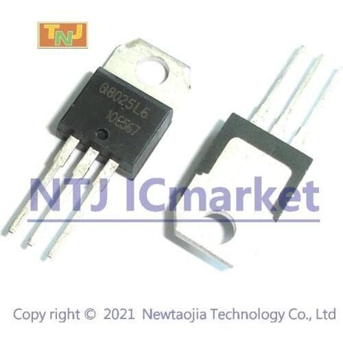 10 PCS Q8025L6 TO-220 Alternistor Triacs (6 A to 40 A) Transistor