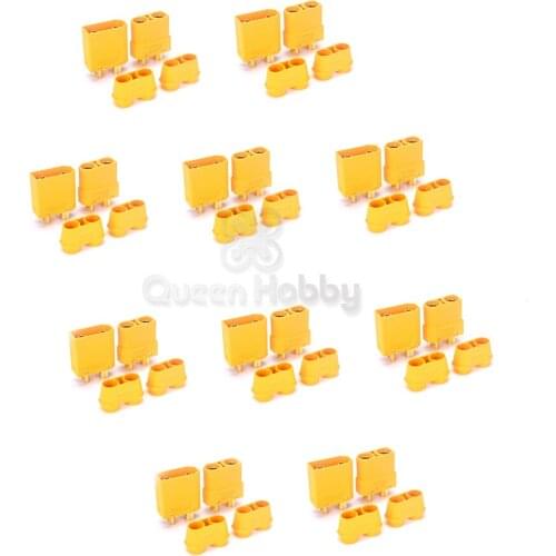 20Pcs Amass XT90 Battery Connector Set 4.5mm Male Female Gold Plated Banana Plug