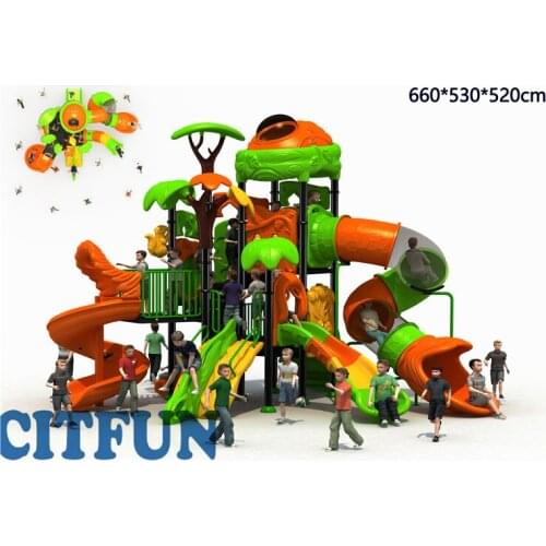 2019 Dream Series High Quality Outdoor Playground Plastic Slide for Garden OPB19-030A