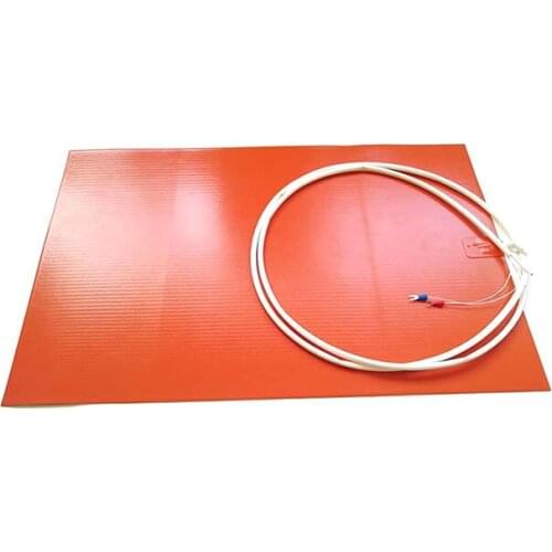400*600*1.5mm heating pad for 3d printer 110v 1200w adhesive 1 side 100k thermistor 1000mm lead out from middle of 400mm side