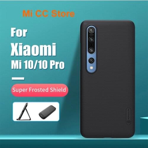 NILLKIN Phone Case For Xiaomi 10 Mi 10 Pro Protective Case Frosted PC Matte Hard Back Cover Gift Holder For Xiaomi10 Mi10 Pro