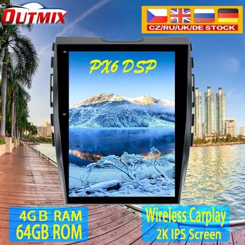 DSP Tesla 12.1" Android 9 PX6 4G 64GB Navigation Car Player For Ford Edge 2015-2018 Car GPS Navi CarPlay Head Unit DSP Stereo