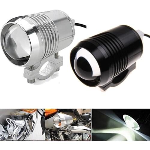 Black/Silver U2 1200LM 30W High Low Beam Motorcycle Headlight LED Driving Motorbike Fog Light Flash Lamp Bicycle Headlamp Bulb