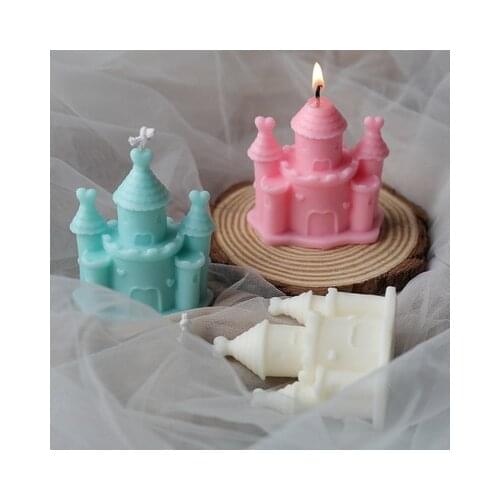 Castle Candle Mold New Building Simulation Mold DIY Aromatherapy Plaster Candle Mold Fondant Tools
