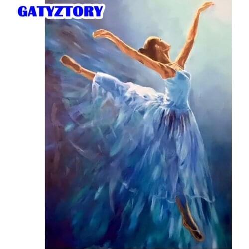 GATYZTORY DIY Diamond Embroidery 5D Girl Full Square Diamond Painting Ballet Dancer Picture Handcraft Mosaic Home Decoration 40