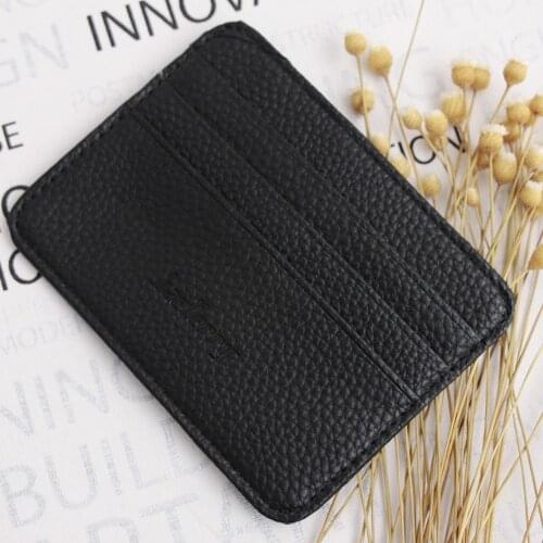 ISKYBOB 1PC Mens PU Leather Wallet Front Pocket Slim Mini Credit Card ID Holder Purse