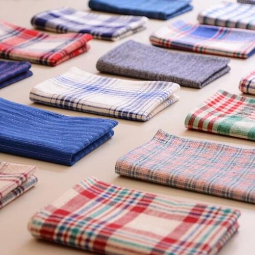 Japan Style Plaid Brief 100%Cotton Handmade cloth mats pads placemats rectangle doilies table decoration accessories 45*30cm