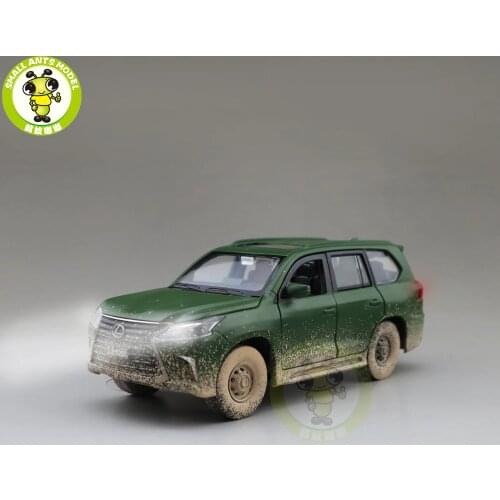 1/32 JACKIEKIM LX570 SUV Diecast Model CAR Toys for kids Sound Lighting Pull Back Car Boy Girl gifts