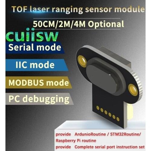 TOF050H 200H 400H Laser Distance Measuring Sensor Module MODBUS IIC Serial Port Output Multi-mode Beyond TOF10120 For Arduino