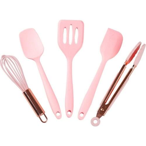 5Pcs Mini Silicone Cooking Utensils Set Non stick High Temperature Resistance Home Kitchen Cooking Tools Kitchenware Accessories