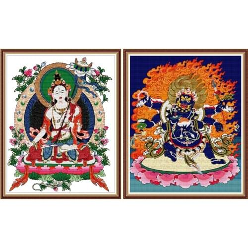 Thang-ga Joy Sunday Embroidery Stamped Cross Stitch Kits 11CT 14CT Counted Printed Handmade Needlework Decoration Art Gifts Sets