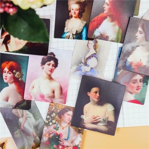 18pcs Kawaii cute Victorian girls Stickers decoration Notebook Planner stikers Scrapbooking/ DIY Stationery Phone Laptop Moto