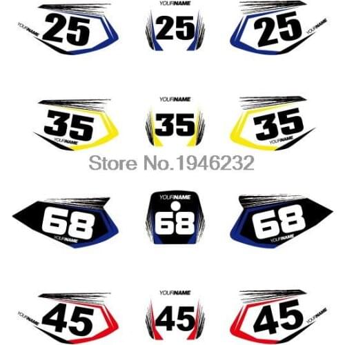 NICECNC Custom Background Number Plate Graphics Sticker & Decal For Yamaha TTR90 2000 2001 2002 2003 2004 2005 2006 2007 TTR 90