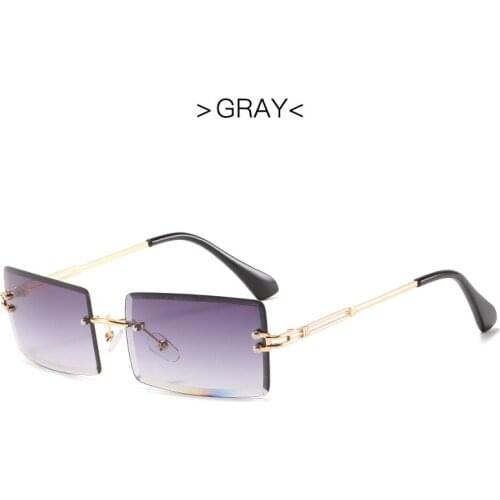 2021 new luxury small frame sunglasses women gradient color sunglasses frameless decoration personalized men and women glasses