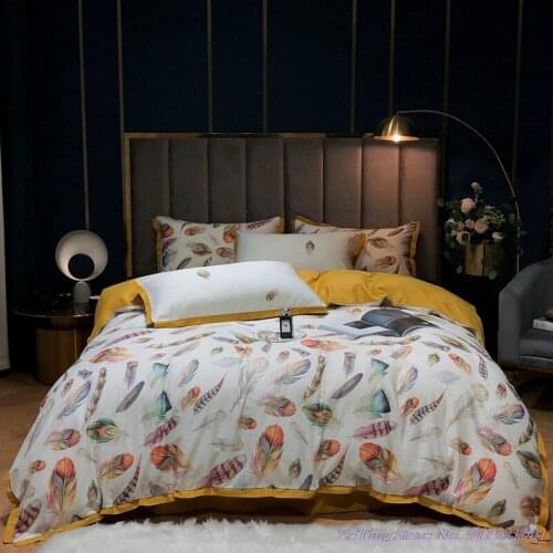 New American style double-strand long-staple cotton brushed 100TC cotton duvet cover pure cotton autumn winter warm bedding Set