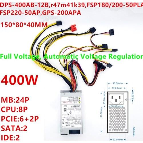 New PSU For Delta 12V ITX T39 S3 Flex Small 1U NAS 400W Power Supply DPS-400AB-12B DPS-400AB-17 B DPS-400AB-12 F