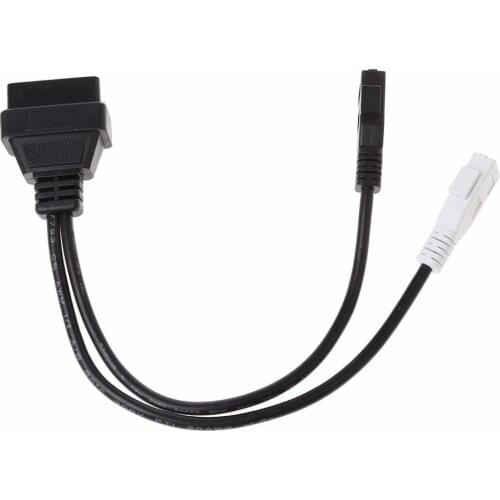 OOTDTY New 2X2 pin To 16 Pin Female OBD2 Diagnostic Connector Adaptor Cable For VW Audi T Skoda Suit VAG KKL USB Interface Cable