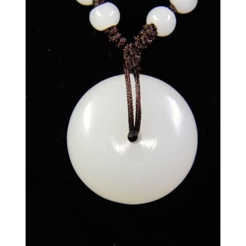 Wholesale natural white stone Pendant Men and women Pingan deduction necklace pendant jewelry gifts