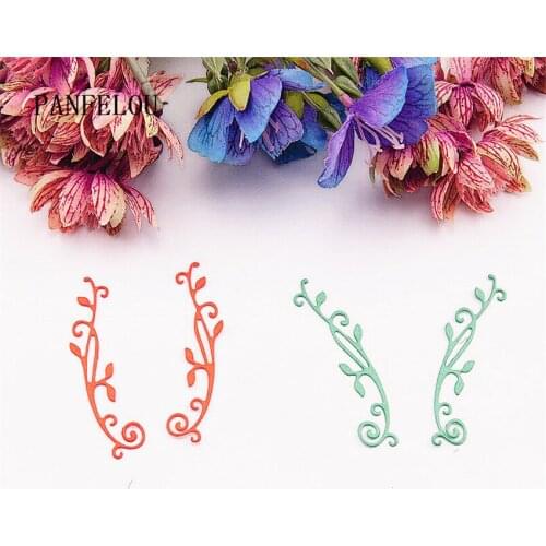 PANFELOU 1lot=2PCS ely flower seedlings metal craft Carbon Steel Cutter paper die cutting dies Scrapbooking/DIY Embossing cards