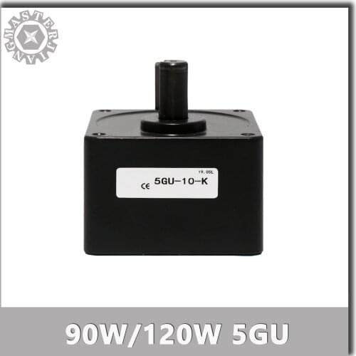5GU Reduction Gear Box Ratio 1:3 to 1:500 450rpm to 2.7rpm Reduction Gearbox for 90W 120W AC Reversible Variable Speed Motor